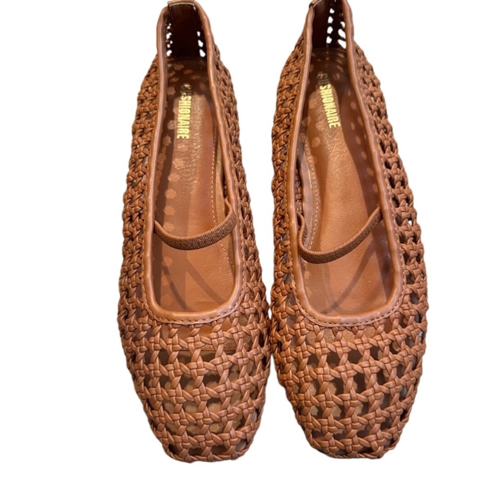Woven Tan Women's Ballet Flats - SIMONNE